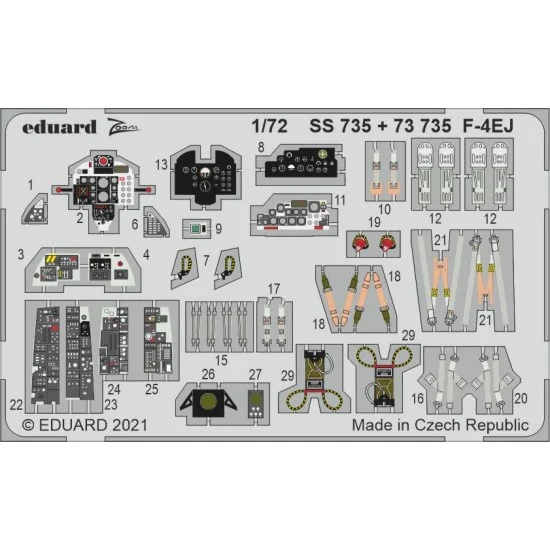 Eduard SS735 1/72 McDonnell Douglas F-4EJ Phantom II Detail Set for Fine Molds kits