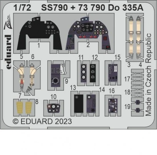 Eduard SS790 1/72 Dornier Do 335A Detail set for Hobby 2000/Dragon kits - Model Planes