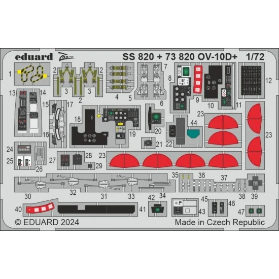 Eduard SS820 1/72 OV-10D+ Bronco Detail Parts for ICM kits