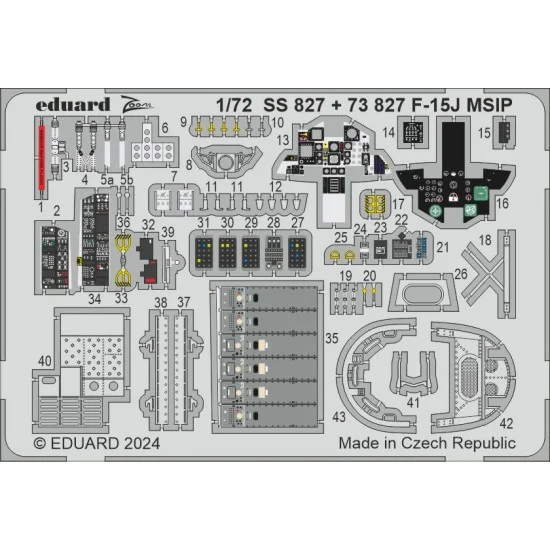 Eduard SS827 1/72 F-15J MSIP Eagle Detail set for Fine Molds kits