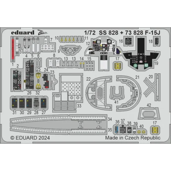 Eduard SS828 1/72 Mitsubishi F-15J Interior Detail set for Fine Molds