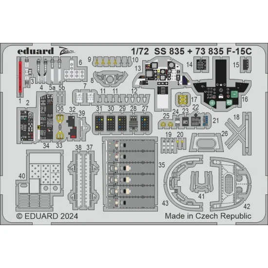 Eduard SS835 1/72 McDonnell Douglas F-15C Eagle Detail Parts for Fine Molds kits