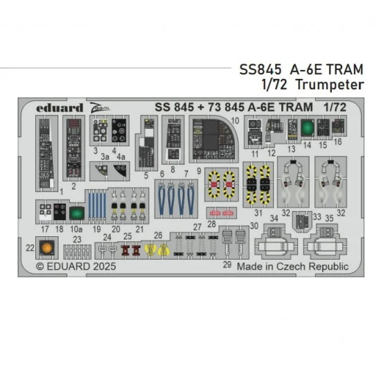 Eduard SS845 1/72 Grumman A-6E Intruder TRAM PE parts for Trumpeter kits