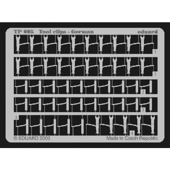Eduard TP005 1/35 German Tool Clips - Military Vehicles & Tanks