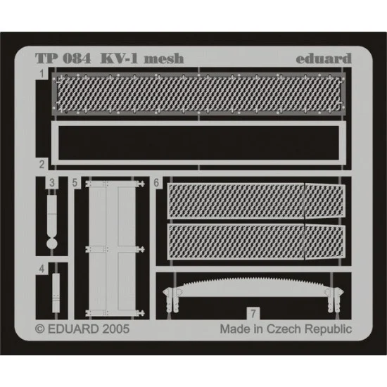 Eduard TP084 1/35 Soviet KV-1 Mesh Screens for Trumpeter kit