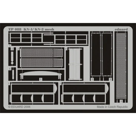 Eduard TP088 1/35 Soviet KV-1/KV-2 Mesh Screens Early for Trumpeter kit