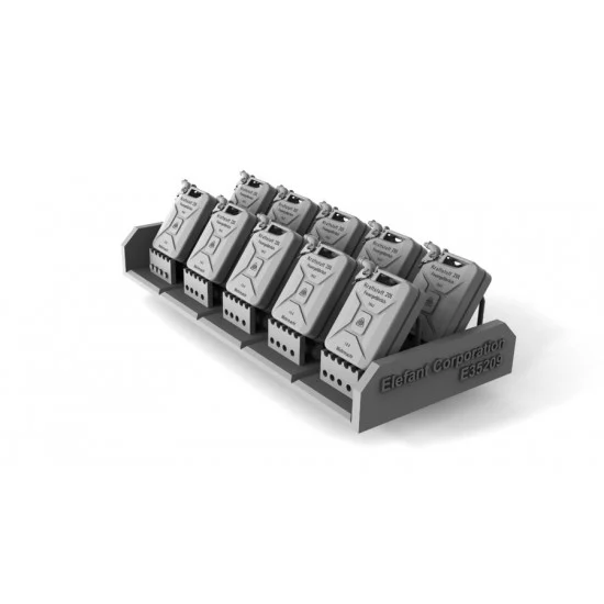 Elefant Corporation E35209 1/35 German Wehrmacht Jerry Cans "ABP", 1942 Pattern, w/Pouring Tube (10pcs) - Scenics & Diorama