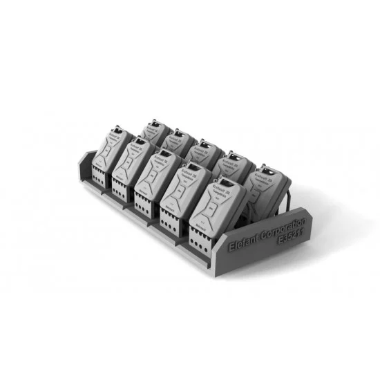Elefant Corporation E35211 1/35 German Wehrmacht Jerry Cans "DWC", 1943, Pattern, Open (10pcs) - Scenics & Diorama