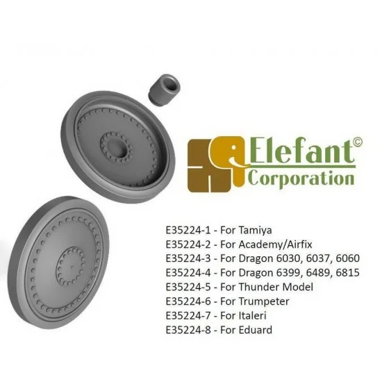 Elefant Corporation E35224-1 1/35 Jagdpanzer 38, 32 Bolts, Wide Collar Roadwheels for Tamiya Kit