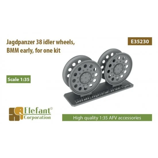 Elefant Corporation E35230 1/35 Jagdpanzer 38 Idler Wheels BMM Early for One Kit - Military Vehicles & Tanks