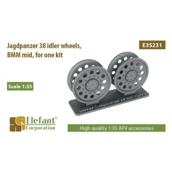 Elefant Corporation E35231 1/35 Jagdpanzer 38 Idler Wheels BMM Mid for One Kit - Military Vehicles & Tanks