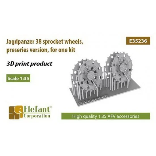 Elefant Corporation E35236 1/35 Jagdpanzer 38 Sprocket Wheels, Preseries Version - Military Vehicles & Tanks