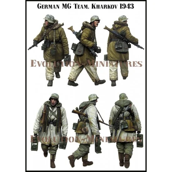 Evolution Miniatures 35204 1/35 German MG Team, Kharkov 1943 (2 figures) - Model Figures