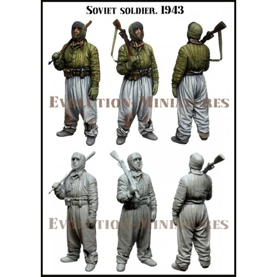 Evolution Miniatures 35233 1/35 WWII Soviet Soldier 1943 (1 figure) - Model Figures