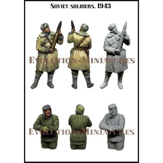 Evolution Miniatures 35234 1/35 WWII Soviet Soldier 1943 (2 figure) - Model Figures
