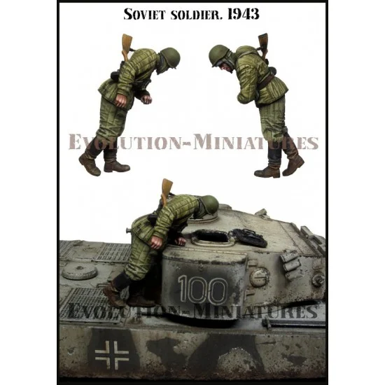 Evolution Miniatures 35237 1/35 Soviet Soldier Looking Down 1943 (1 figure) - Model Figures