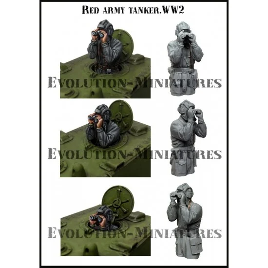 Evolution Miniatures 35238 1/35 WWII Red Army Tanker (1 bust) - Model Figures