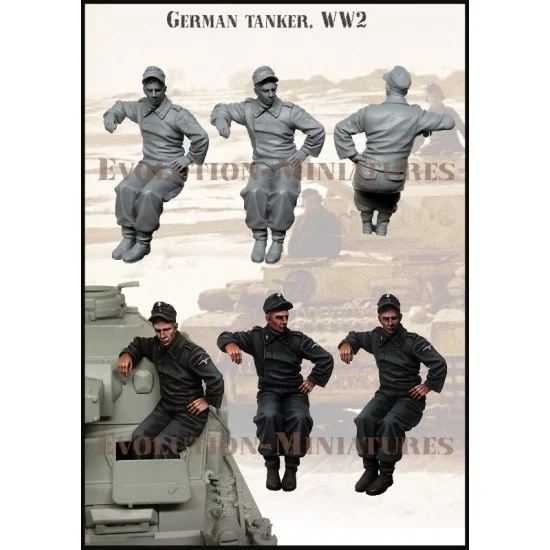 Evolution Miniatures 35241 1/35 WWII German Tanker #3 - Model Figures