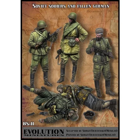 Evolution Miniatures BIG-11 1/35 Soviet Soldiers and Fallen German Soldier