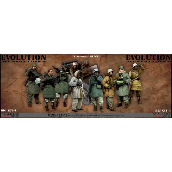 Evolution Miniatures BIG-4 1/35 WWII SS Grenadiers LAH - Big Set (10 figures)