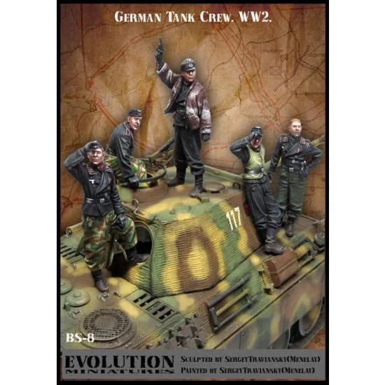 Evolution Miniatures BIG-8 1/35 WWII German Tank Crews Set (5 figures)