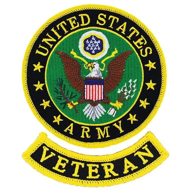 Army 2pc Veteran Patch Set PM0859 (M030C) - Eagle Emblems