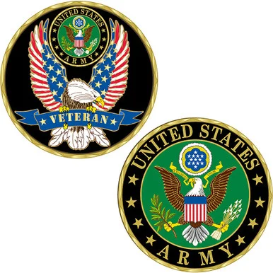 Army Veteran Challenge Coin CH1000 (CK019) - Eagle Emblems