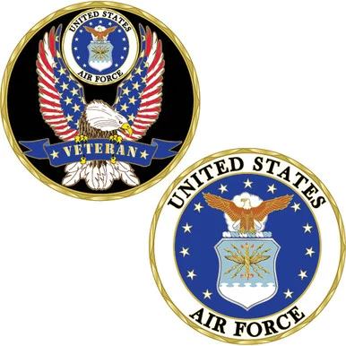 Air Force Veteran Challenge Coin CH1400 (CK019) - Eagle Emblems