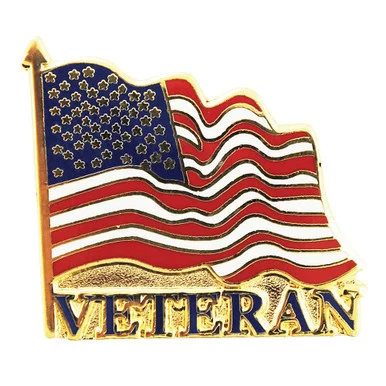 Veteran Flag Lapel Pin P09621 (C002) - Eagle Emblems