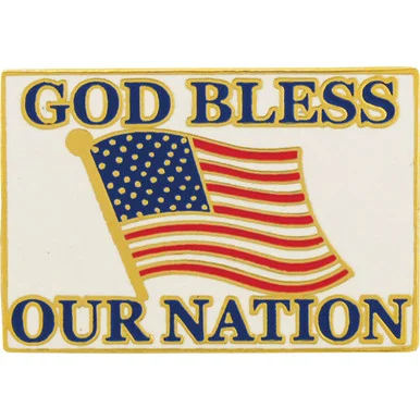 God Bless Our Nation Lapel Pin P62978 (C) - Eagle Emblems