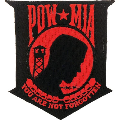 POW*MIA Red Patch PM0862 (M028) - Eagle Emblems