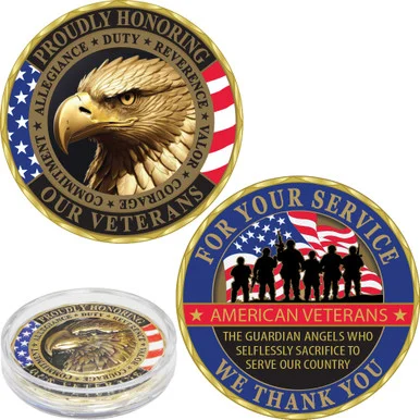 For Your Service Challenge Coin CH0018AC (CK019) - Eagle Emblems
