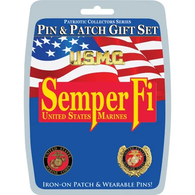Marines Pin & Patch Gift Set DIS0011 (PP012) - Eagle Emblems