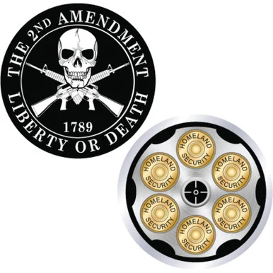 2nd Amendment Challenge Coin - Eagle Emblems (CH3705)