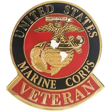USMC LOGO VETERAN PIN USMC LOGO VETERAN PIN (P12564) - Eagle Emblems