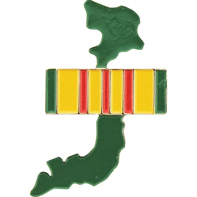 VIETNAM MAP AND RIBBON PIN VIETNAM MAP AND RIBBON PIN (P14924) - Eagle Emblems