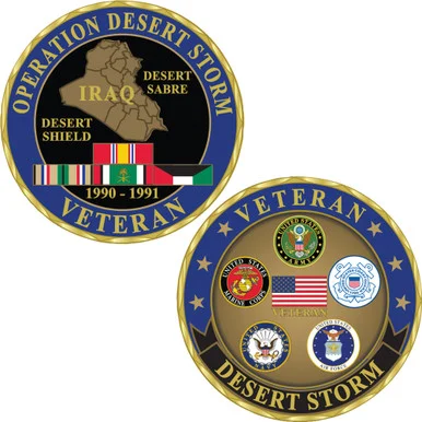 Desert Storm Veteran Challenge Coin Eagle Emblems (CH0301)