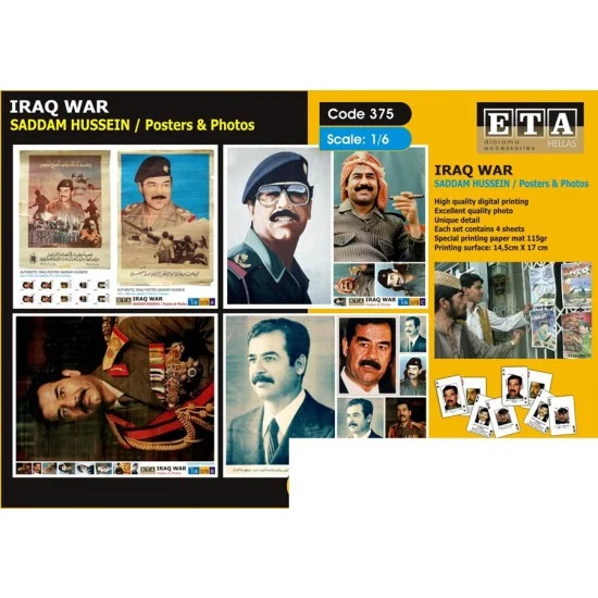 ETA Diorama 375 1/6 Modern Iraq War Posters & Photos (4 sheets) - Scenics & Diorama