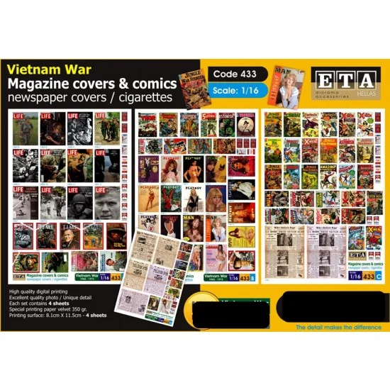 ETA Diorama 433 1/16 Vietnam War - US Magazine Covers & Comics