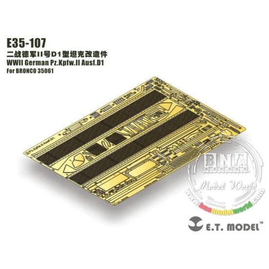 ET Model E35-107 Upgrade set for 1/35 WWII German PzKpfw.II Ausf.D1 (for Bronco kit 35061)