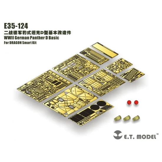 ET Model E35-124 1/35 WWII German Panther D Basic Upgrade Set for Dragon Smart kit