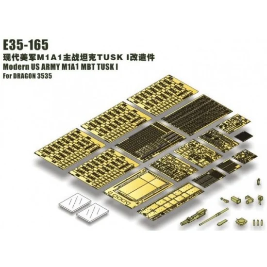 ET Model E35-165 1/35 Modern US Army M1A1 MBT TUSK I Detail-up Set for Dragon kit #3535