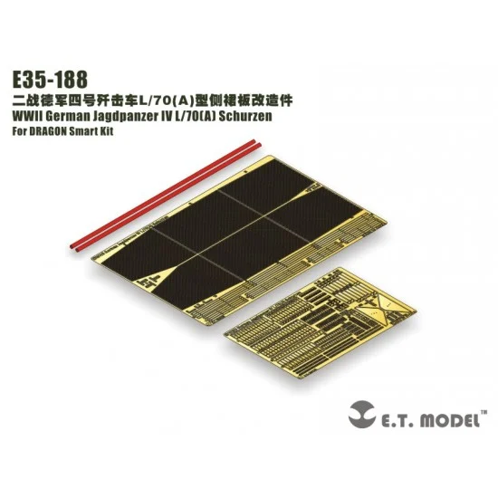 ET Model E35-188 1/35 WWII German Jagdpanzer IV L/70 (A) Schurzen for Dragon Smart kit