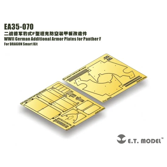 ET Model EA35-070 1/35 WWII German Panther F Additional Armour Plates for Dragon Smart Kit