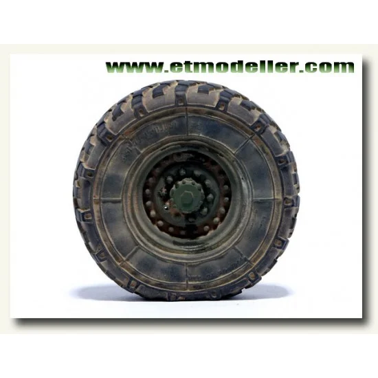 ET Model ER35-002 1/35 Modern US M1078 LMTV Weighted Road Wheels for Trumpeter #01004