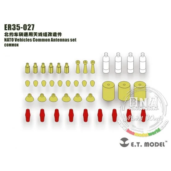 ET Model ER35-027 1/35 NATO Vehicles Common Antenna set