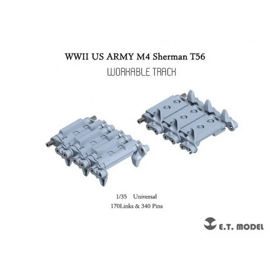 ET Model P35-088 1/35 WWII US Army M4 Sherman T56 Workable Track (3D Printed)
