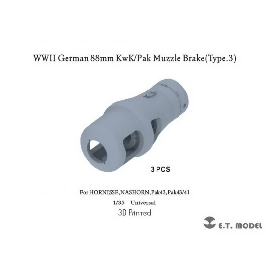 ET Model P35-246 1/35 WWII German 88mm KwK/Pak Muzzle Brake (Type.3)
