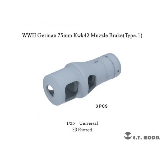 ET Model P35-307 1/35 WWII German 75mm Kwk42 Muzzle Brake (Type.1)