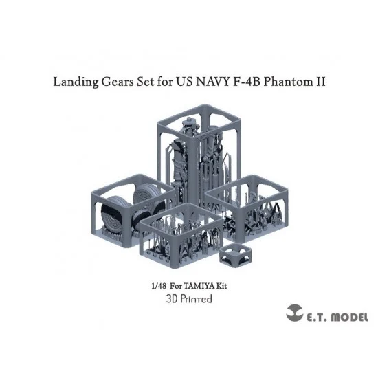 ET Model P48-001 1/48 US Navy F-4B Phantom II Landing Gears Set for Tamiya Kit